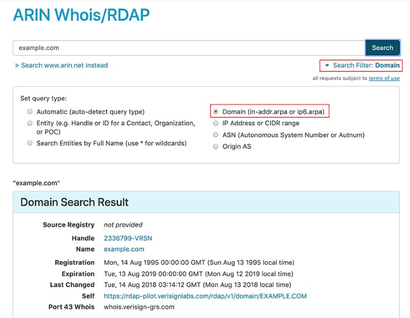 Whois domain