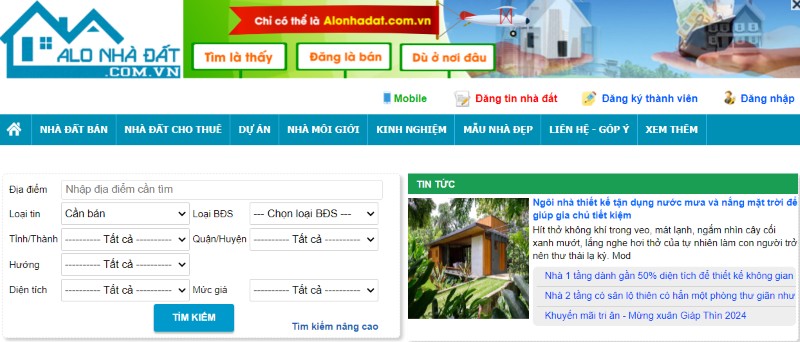 Xây dựng website nhà đất Xây dựng website nhà đất