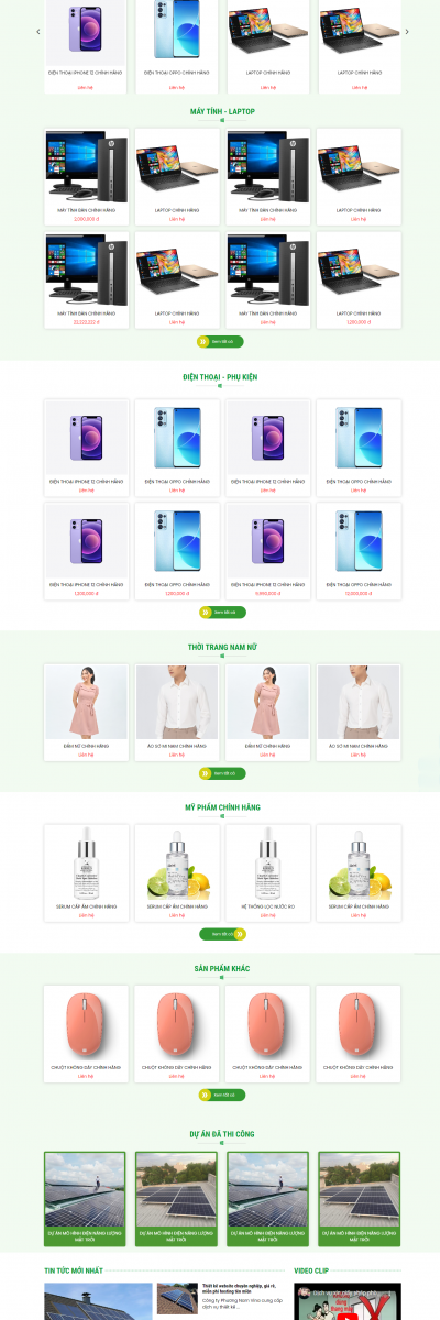 Mẫu web bán hàng cơ bản