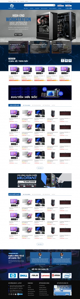 Mẫu website bán máy tính